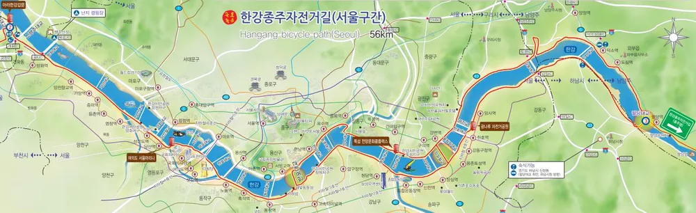 한강 자전거 코스 가이드
