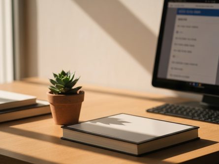 스마트폰과 태블릿, 게임 컨트롤러가 놓인 책상 위에 매출 그래프가 그려진 노트